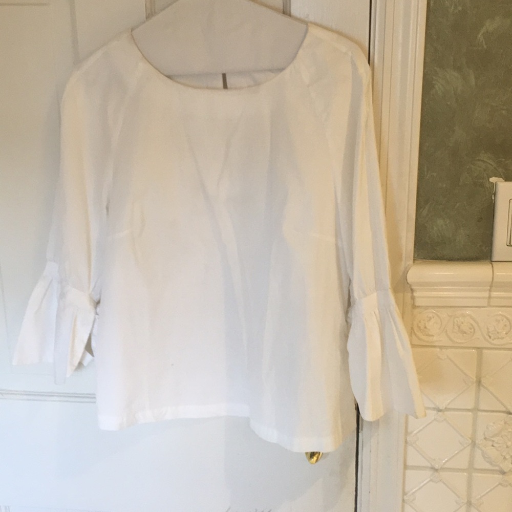 Frame Denim brand white cotton blouse